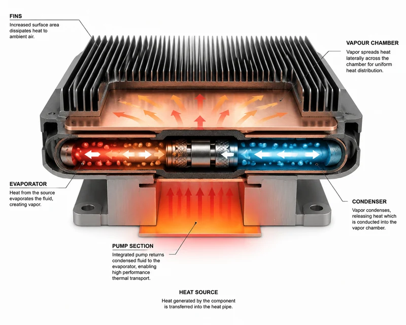 Composite Heat Sinks: Pressure Chambers, OHP & Pump-Assisted Systems — Tutamen product image